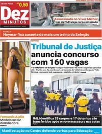 Capa do jornal Dez Minutos 31/05/2019