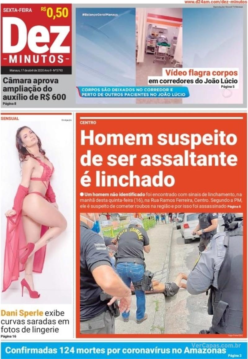 Capa do jornal Dez Minutos 17/04/2020