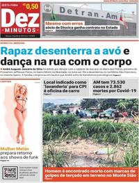 Capa do jornal Dez Minutos 03/07/2020