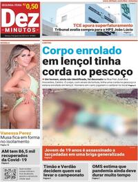 Capa do jornal Dez Minutos 03/08/2020