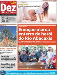 Capa do jornal Dez Minutos 06/08/2020
