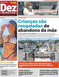 Capa do jornal Dez Minutos 07/07/2020