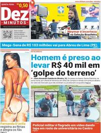 Capa do jornal Dez Minutos 08/10/2020