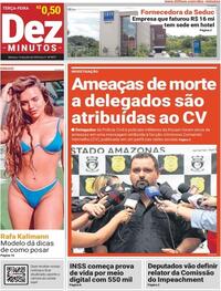 Capa do jornal Dez Minutos 14/07/2020