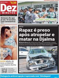 Capa do jornal Dez Minutos 14/08/2020