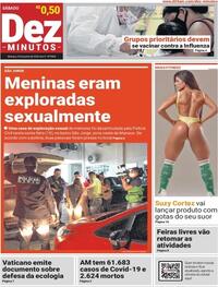Capa do jornal Dez Minutos 20/06/2020