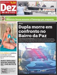 Capa do jornal Dez Minutos 20/07/2020
