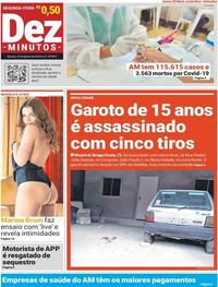 Capa do jornal Dez Minutos 24/08/2020