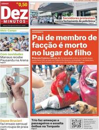 Capa do jornal Dez Minutos 29/08/2020