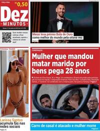 Capa do jornal Dez Minutos 31/10/2023