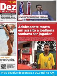 Capa do jornal Dez Minutos 14/08/2025