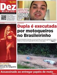 Capa do jornal Dez Minutos 27/11/2025