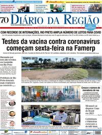 Capa do jornal Diário da Região 05/08/2020