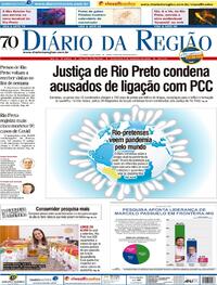 Capa do jornal Diário da Região 06/11/2020