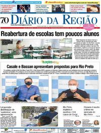 Capa do jornal Diário da Região 08/10/2020