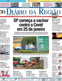 Capa do jornal Diário da Região 08/12/2020
