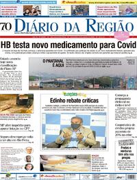 Capa do jornal Diário da Região 09/10/2020