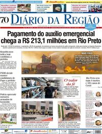 Capa do jornal Diário da Região 10/09/2020
