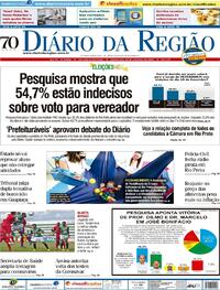 Capa do jornal Diário da Região 12/11/2020