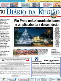 Capa do jornal Diário da Região 12/12/2020