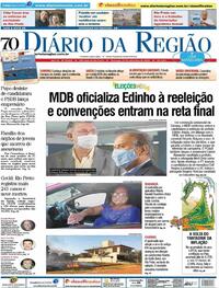 Capa do jornal Diário da Região 13/09/2020