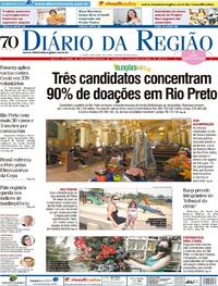 Capa do jornal Diário da Região 13/10/2020