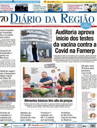 Capa do jornal Diário da Região 14/08/2020