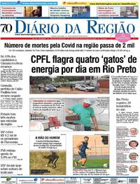 Capa do jornal Diário da Região 14/10/2020
