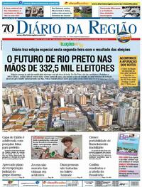 Capa do jornal Diário da Região 15/11/2020