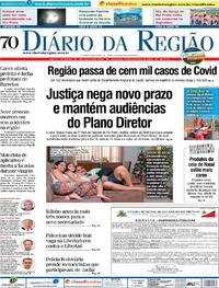 Capa do jornal Diário da Região 15/12/2020