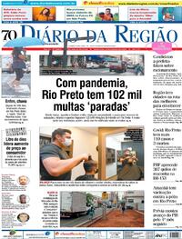 Capa do jornal Diário da Região 16/10/2020