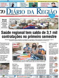 Capa do jornal Diário da Região 19/08/2020