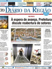 Capa do jornal Diário da Região 21/08/2020