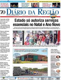 Capa do jornal Diário da Região 23/12/2020