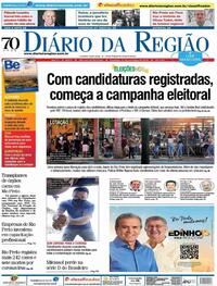 Capa do jornal Diário da Região 27/09/2020