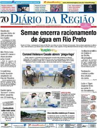 Capa do jornal Diário da Região 27/10/2020