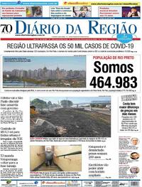 Capa do jornal Diário da Região 28/08/2020