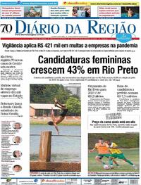Capa do jornal Diário da Região 29/09/2020