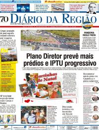 Capa do jornal Diário da Região 29/11/2020