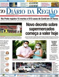 Capa do jornal Diário da Região 30/07/2020