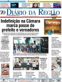 Capa do jornal Diário da Região 01/01/2021