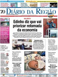 Capa do jornal Diário da Região 03/01/2021
