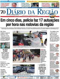 Capa do jornal Diário da Região 05/01/2021