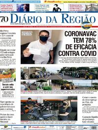Capa do jornal Diário da Região 08/01/2021