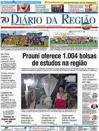 Capa do jornal Diário da Região 12/01/2021