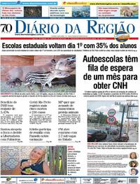 Capa do jornal Diário da Região 14/01/2021