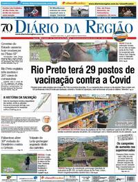 Capa do jornal Diário da Região 15/01/2021