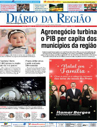 Capa do jornal Diário da Região 19/12/2023