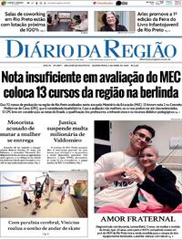 Capa do jornal Diário da Região 04/04/2024