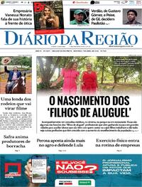 Capa do jornal Diário da Região 07/04/2024